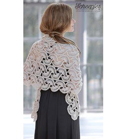 Omslagdoek  gemaakt van Scheepjes Linen soft