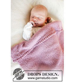 deken voor wieg en ledikant gemaakt van Drops Baby Merino