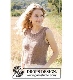 Cacao Strand Top gemaakt van Drops Belle