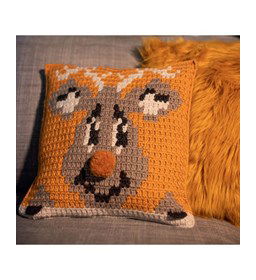 Kussen rendier gemaakt van Lang Yarns Amira