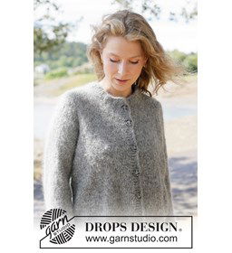 Top-down gebreid vest met punnikrand en rolrand gemaakt van knopen