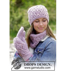 Muts, col en handschoenen gemaakt van Breinaalden zonder knop