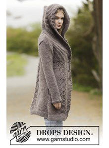 Gebreid vest met capuchon