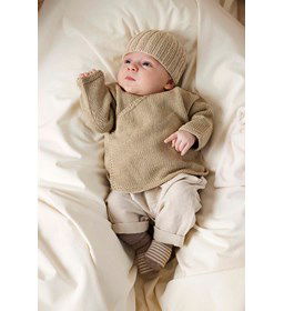 Wikkelvestje voor baby gemaakt van Lang Yarns Baby Cotton Naturally Colored