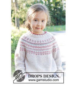 Berries en Dreams Sweater gemaakt van DROPS Sky