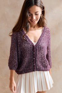 Breipatroon Kort damesvest in fantasiesteek