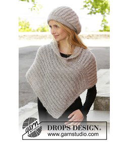 Gebreide muts en poncho