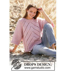 Dames trui gemaakt van Drops Snow - Eskimo