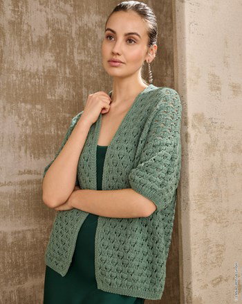 damesvest in kantpatroon