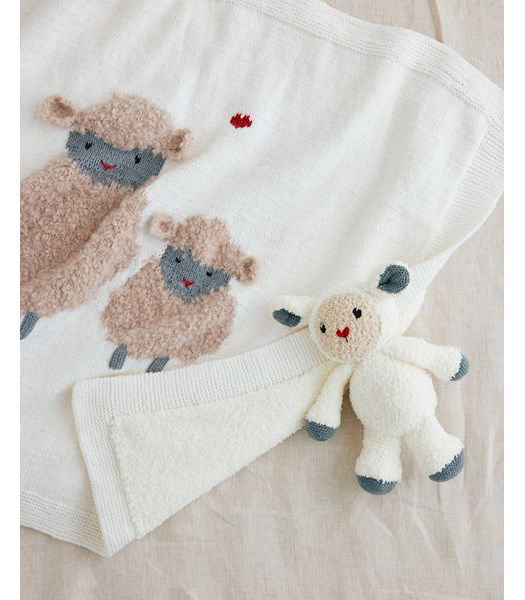 Breipatroon Babydeken met schaapjes