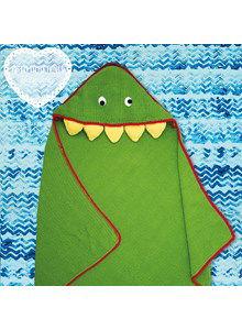 Badcape in de vorm van een monster