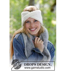 Hoofdband gemaakt van Drops Snow - Eskimo