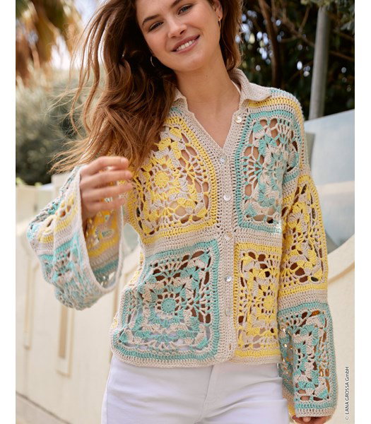 Haakpatroon damesvest met kraagje