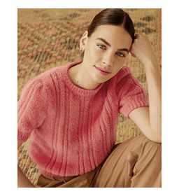 Damesshirt met korte mouwen gemaakt van Phildar Phil Romance