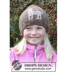 Muts met geborduurde Alpaca gemaakt van Drops Nepal