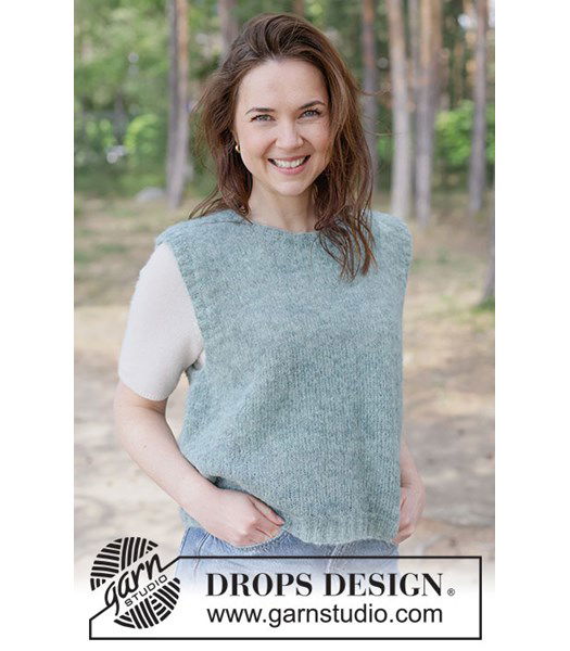 Breipatroon Dames Vest van Zijdezachte Alpaca in Tricotsteek