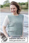 Breipatroon Dames Vest van Zijdezachte Alpaca in Tricotsteek van andere kant