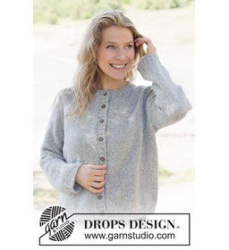 Damesvest met ronde hals gemaakt van knopen