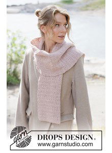 Zachte gehaakte sjaal in luchtig DROPS Air garen