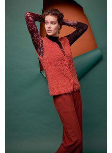 Mouwloos damesvest met knoopsluiting