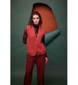 Mouwloos damesvest met knoopsluiting