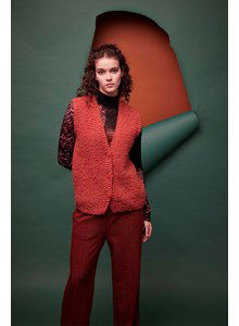 Mouwloos damesvest met knoopsluiting