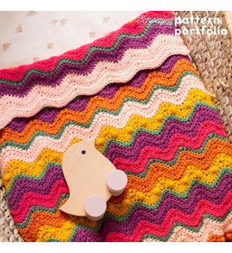 Babydeken Tulip Twist Blanket gemaakt van Scheepjes Colour Crafter