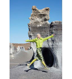 Damesvest Desert Bloom met reverskraag gemaakt van Lang Yarns Wooladdicts Glory