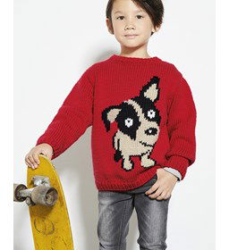 Jongens trui gemaakt van Phildar Phil Partner 6