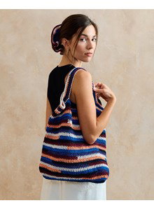 meerkleurige vierkante tas