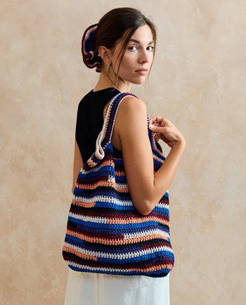 meerkleurige vierkante tas