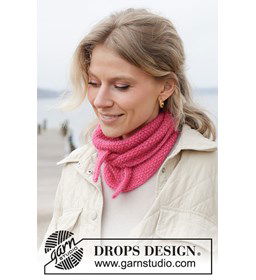 Sjaaltje met gerstekorrel gemaakt van Drops Baby Merino