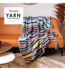 Gestreepte deken gemaakt van Scheepjes Scrumptious