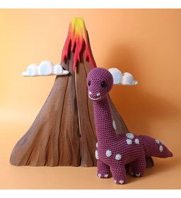 Bart de Brontosaurus gemaakt van Scheepjes Catona 50 - 100 gram