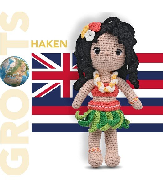 Haakpatroon Pop meisje uit Hawaï