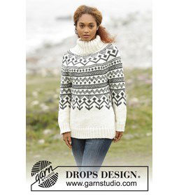 Trui Black Ice gemaakt van Drops Nepal