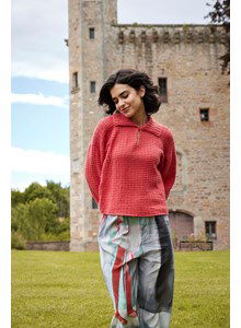 Korte damestrui met reverskraag