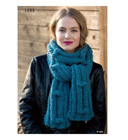 Sjaal gemaakt van Lang Yarns Sophia (op=op)