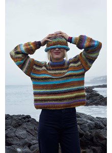 Damestrui met ronde hals en strepen