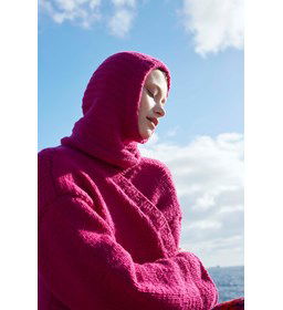 Sjaalmuts gemaakt van Lang Yarns Wooladdicts Memory