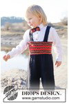 Breipatroon broek met Scandinavisch patroon & bretels van andere kant