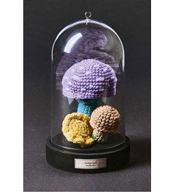 Cantharel, sprankelende paddenstoel en morel Ricorumi Shrooom gemaakt van Boeken Rico