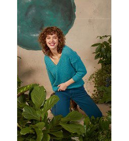 Damestrui met V-hals gemaakt van Lang Yarns Lace