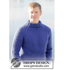 Sapphire Sea Sweater gemaakt van Drops Snow - Eskimo