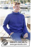 Breipatroon Sapphire Sea Sweater van andere kant