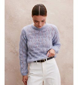 Damestrui Violette met ajour gemaakt van Boeken Phildar