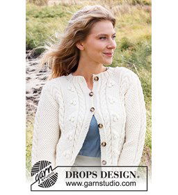 Damesvest gemaakt van Drops Merino extra fine