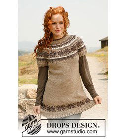 Tuniek met korte mouwen gemaakt van Drops Karisma