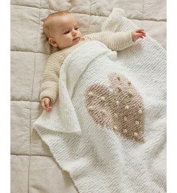 Deken ledikant met hart gemaakt van Phildar Phil ChouChou