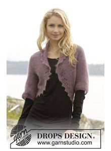 Gebreide bolero in ribbelsteek